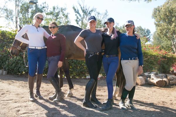 Equestrian friends wearing SmartPak Piper Breeches.