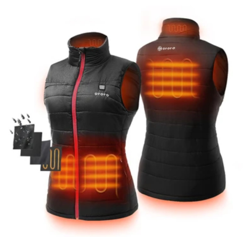 Winter horse riding vest with heaters