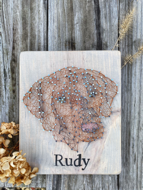 string art of a dog