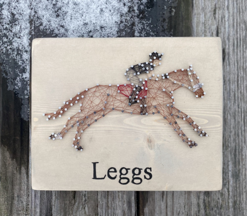 equestrian string art galloping horse