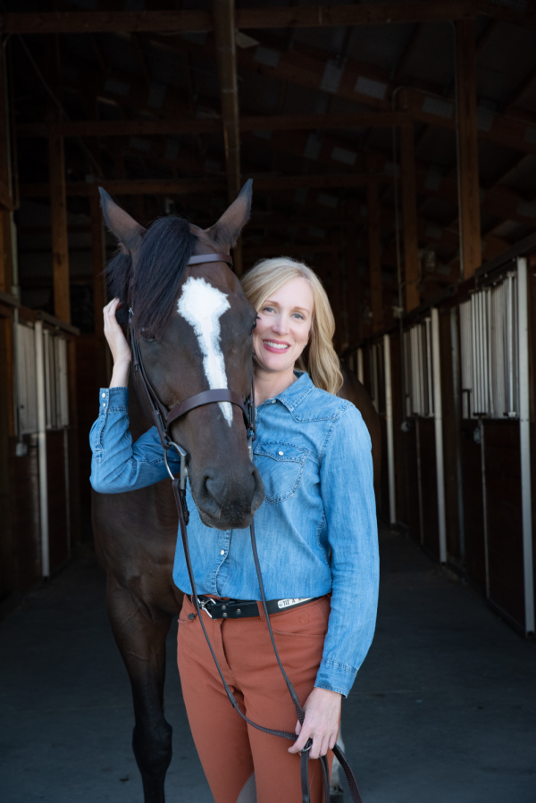 Photo of Susan with her horse Knight