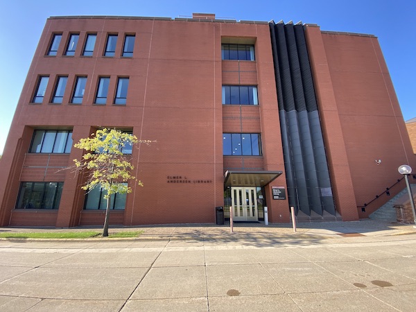 red brick Elmer L. Anderson Library at the University of Minnesota, archive of Marguerite Henry papers